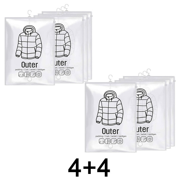 1x Rippuvad vaakumkotid (4 tk) | VACUHANG 4+4 TASUTA