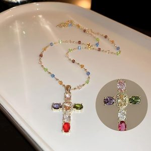 Värvilised kivikestega ristikaelakeed (2 tk/komplekt) | GLIMCROSS